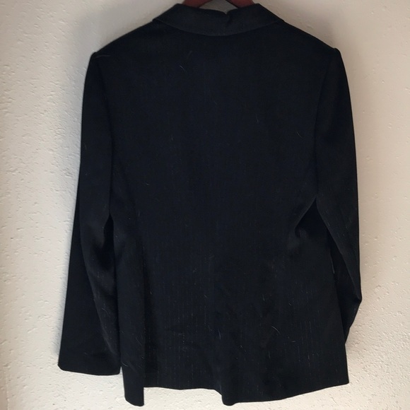 Black suit with sliver pin stripes. NWT - Picture 3 of 6